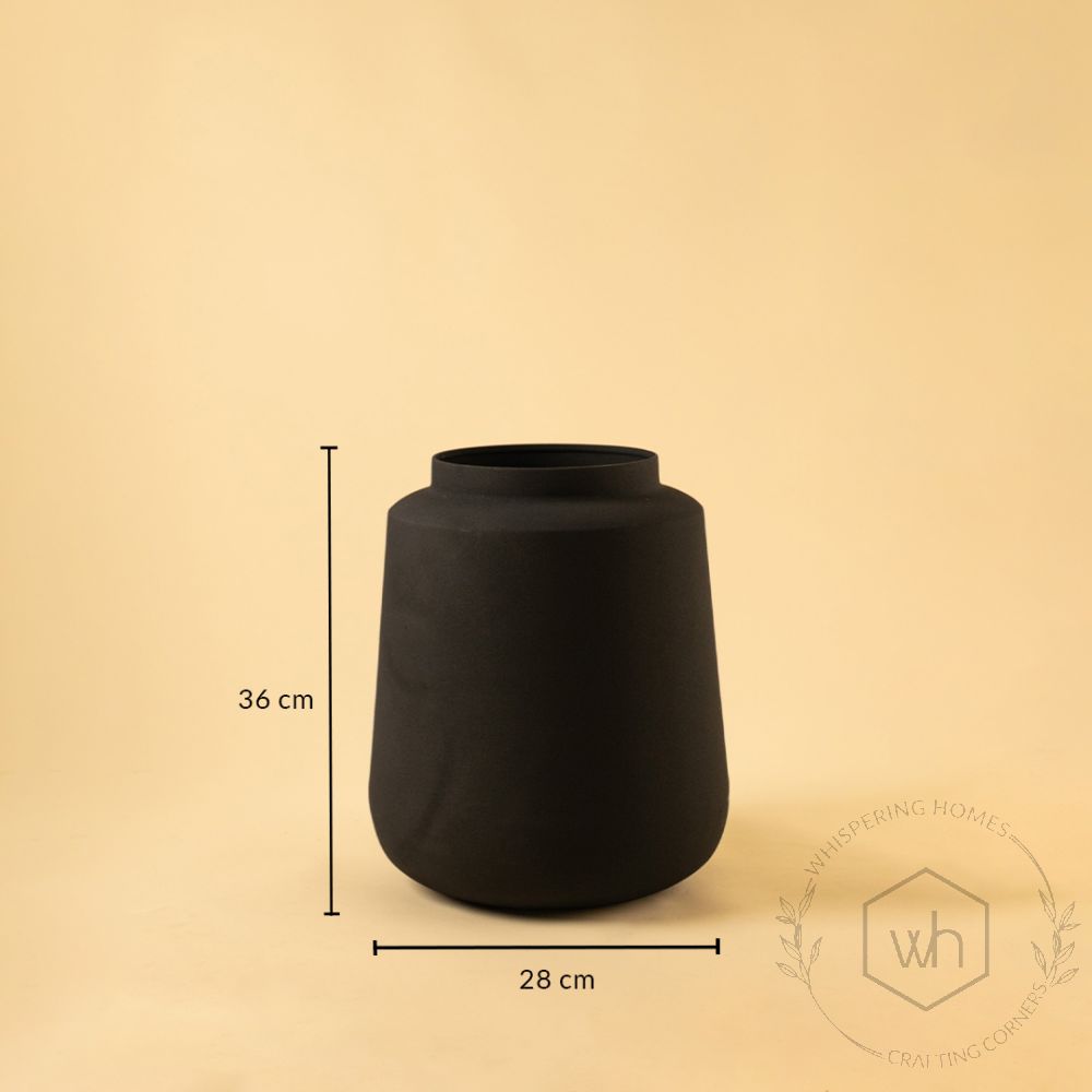 Cove Vase - Black Dimensions