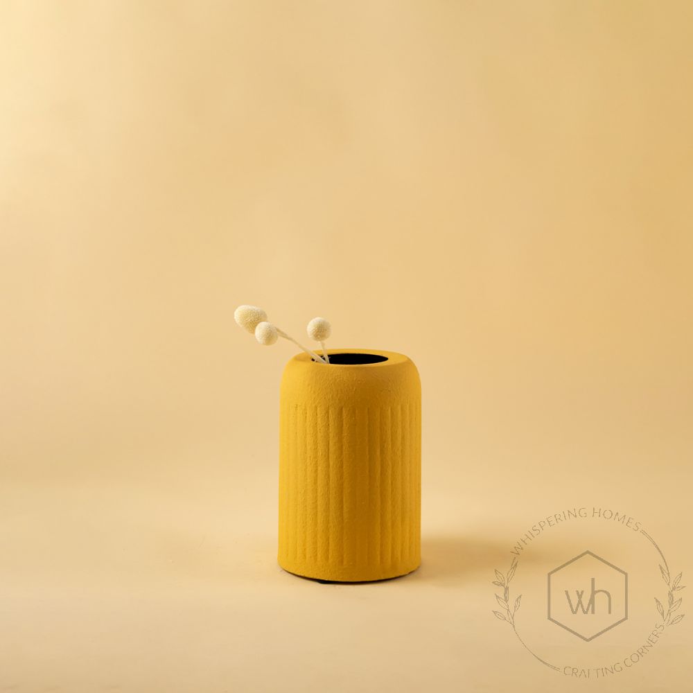 Papier Ridge Vase - Yellow Lifestyle