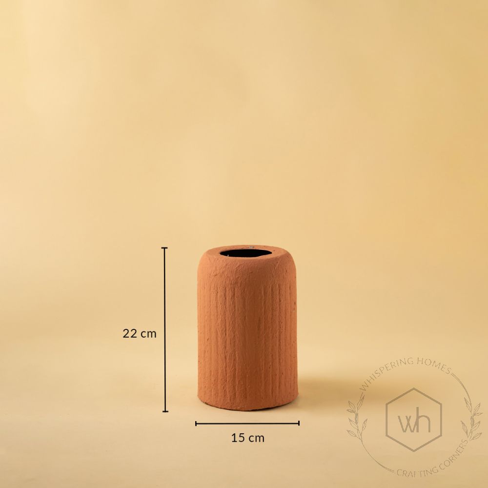 Papier Ridge Vase - Peach Dimensions