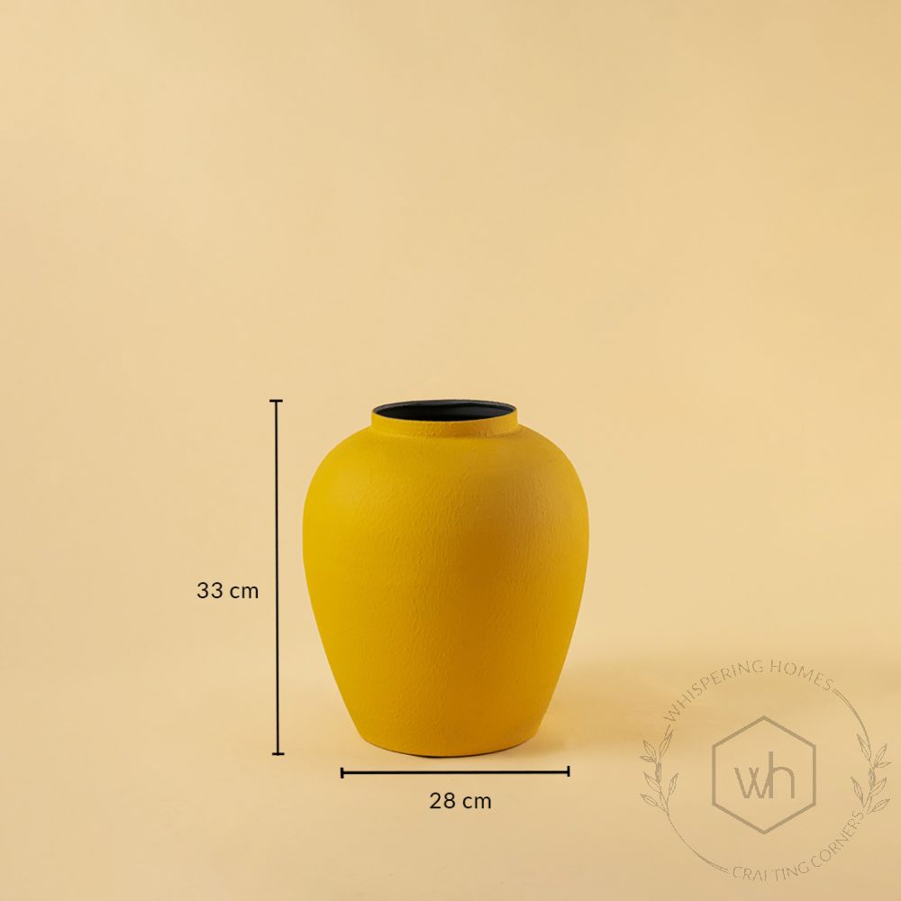 Kumbh Vase - Yellow Dimensions