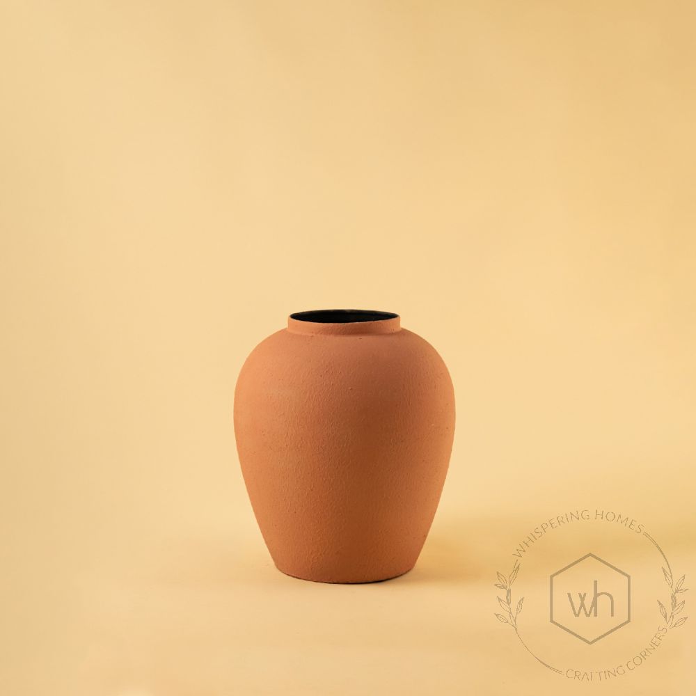 Kumbh Vase - Peach White Background