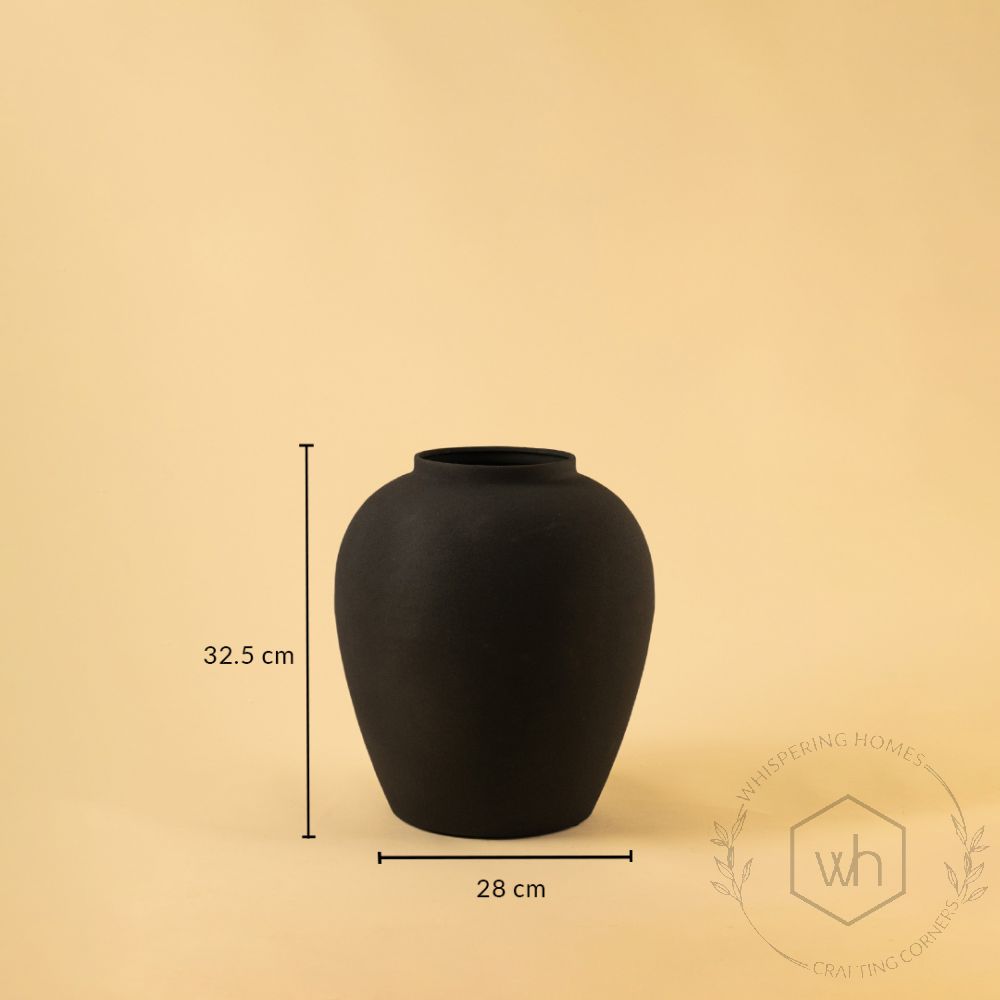 Kumbh Vase - Black Dimensions