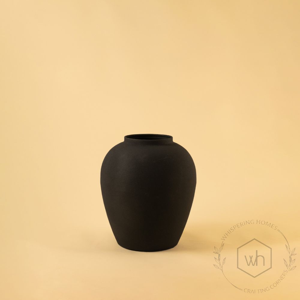 Kumbh Vase - Black White Background