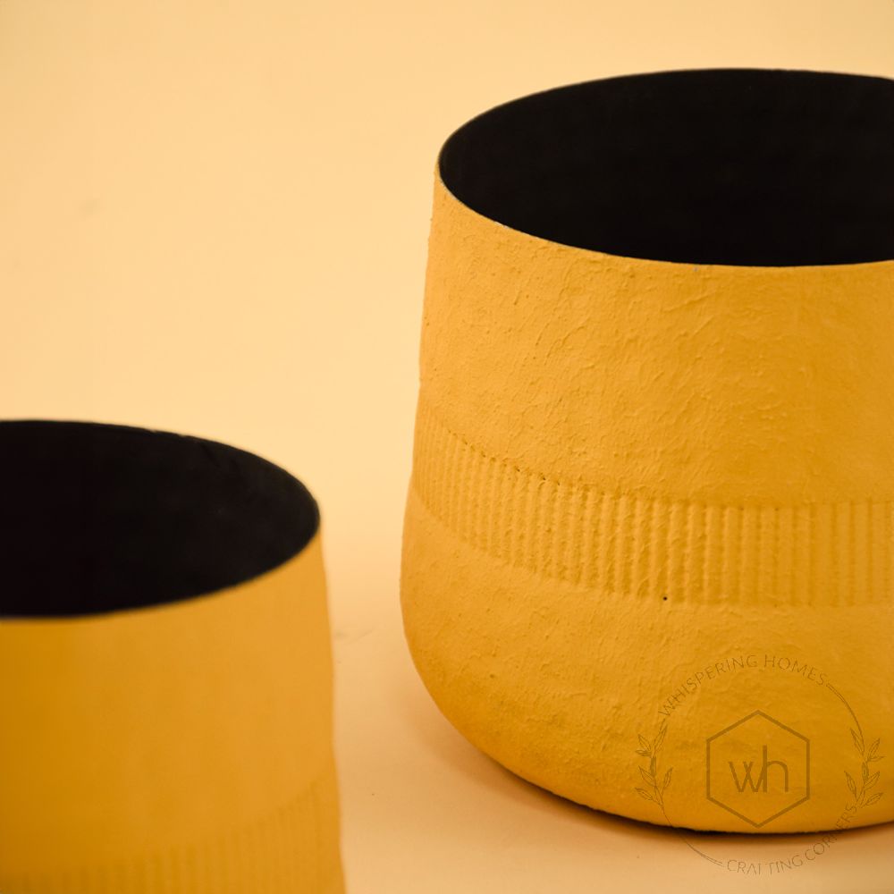 Harrappan Vase - Yellow Medium Closeup