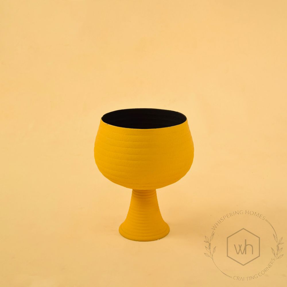 Opus Vase - Yellow White Background