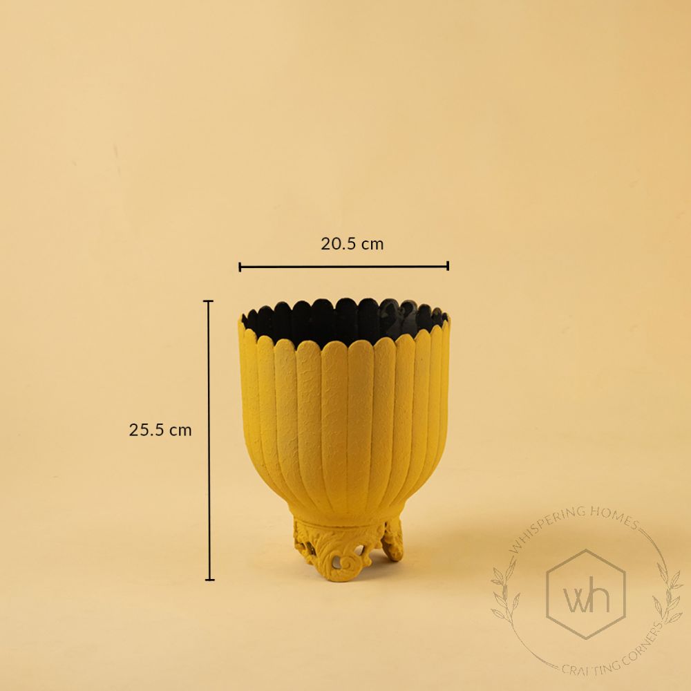 Bloom Vase - Yellow Dimensions