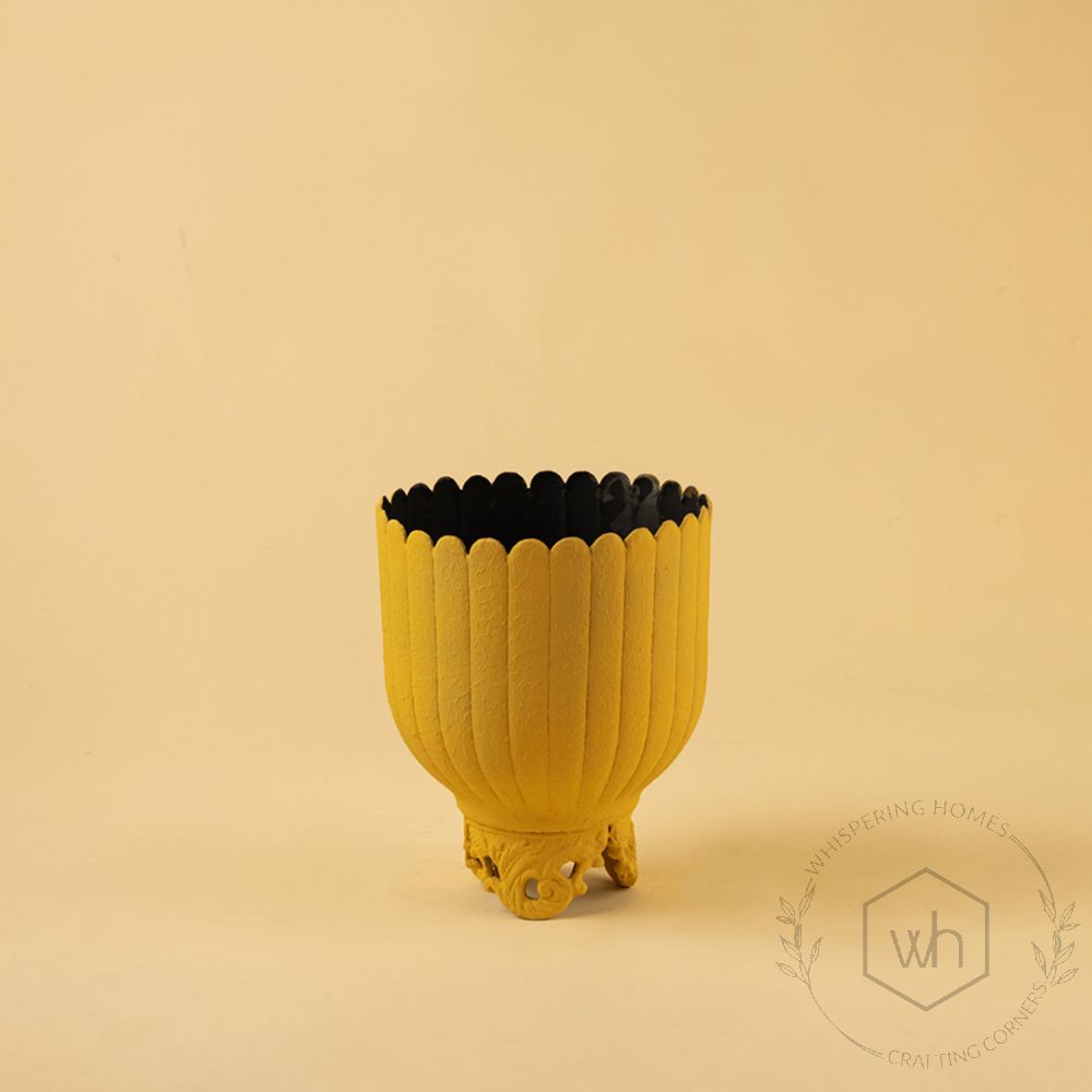 Bloom Vase - Yellow White Background