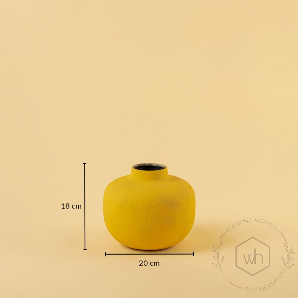 Gharvi Vase - Yellow Dimensions