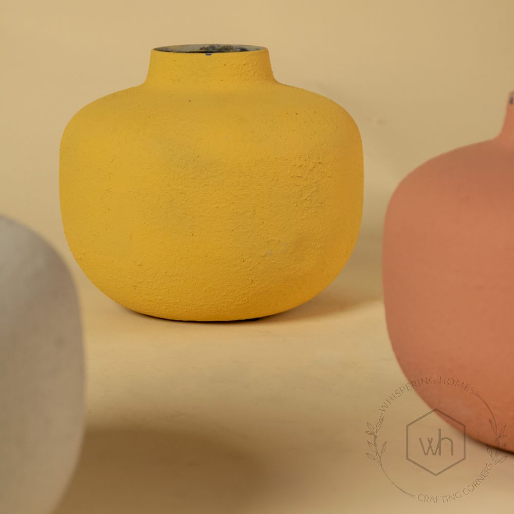 Gharvi Vase - Yellow Closeup