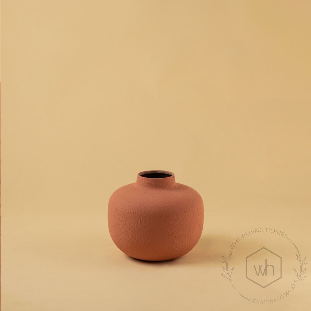 Gharvi Vase - Peach White Background