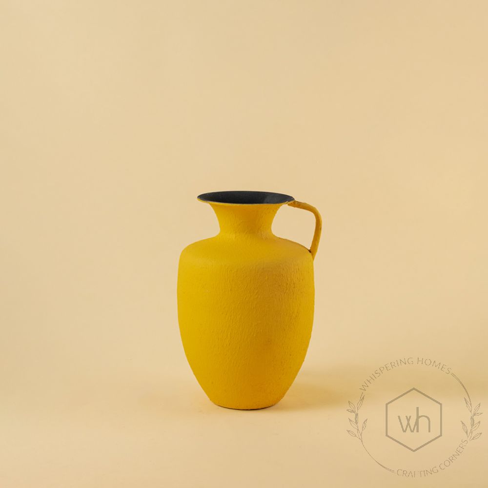 Kāseh Vase - Yellow White Background