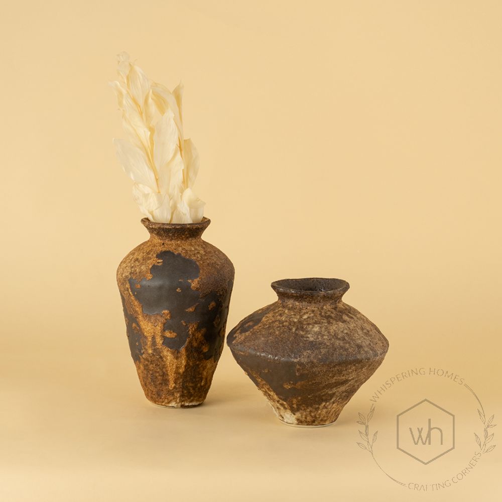 Rustic Farmhouse Vase Cylindrical Grouped