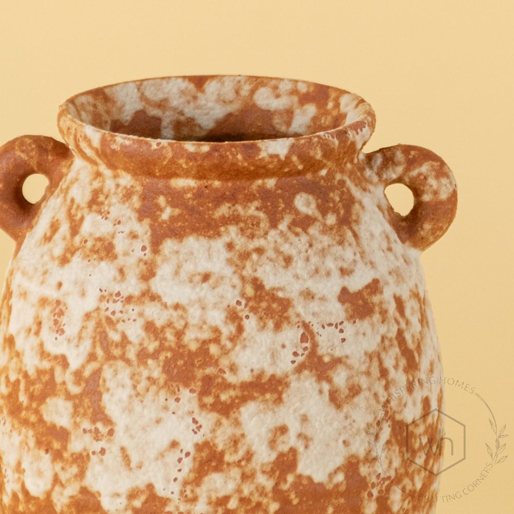 Turkish Terracotta Vase Urn Shape Closeup 1