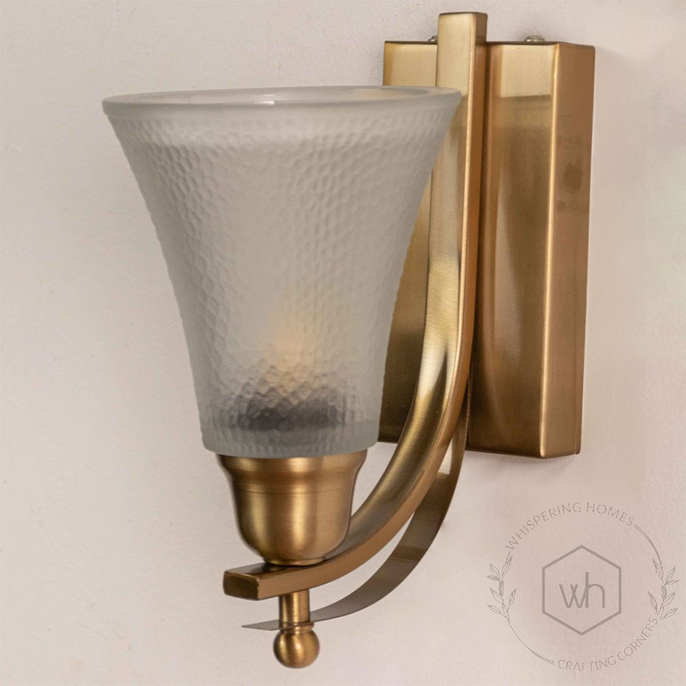 Crown Jewel Brass Sconce closeup