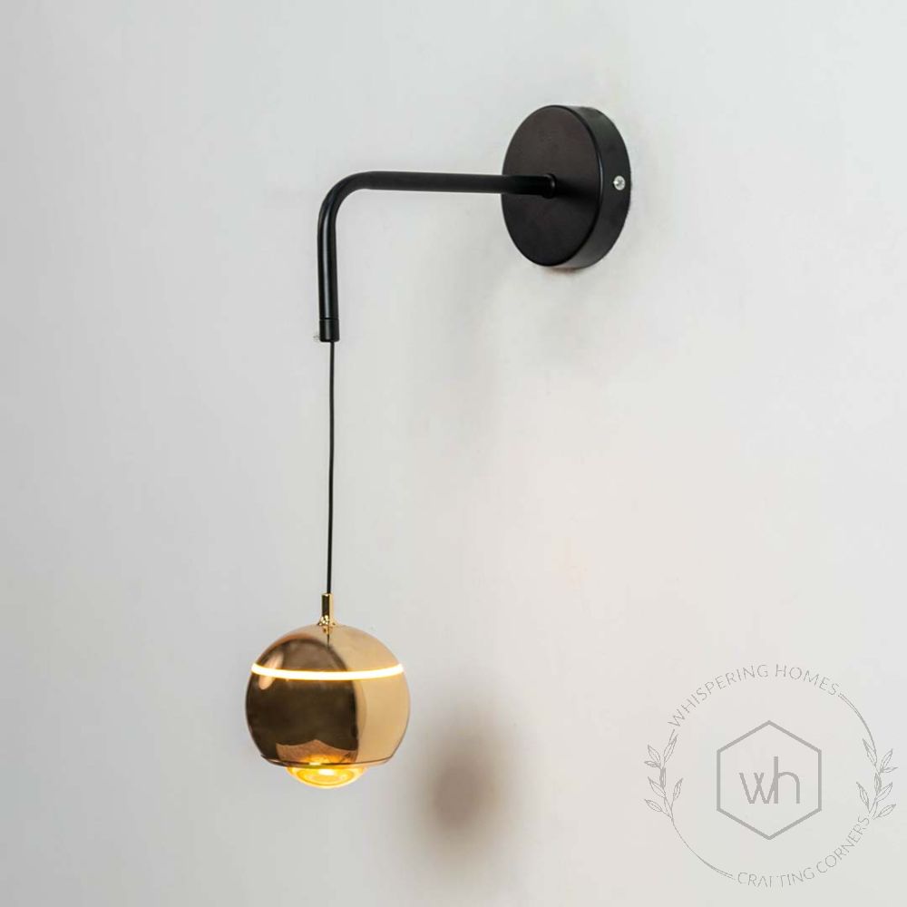 Minimalist Round Ball Metal Wall Light   