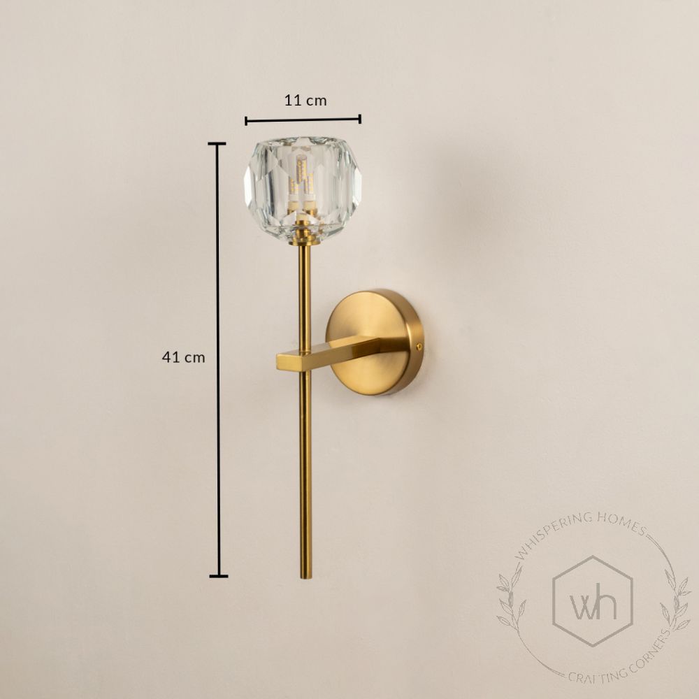 Nordic Post Modern Gold Glass Metal Wall Lamp Light Dimensions