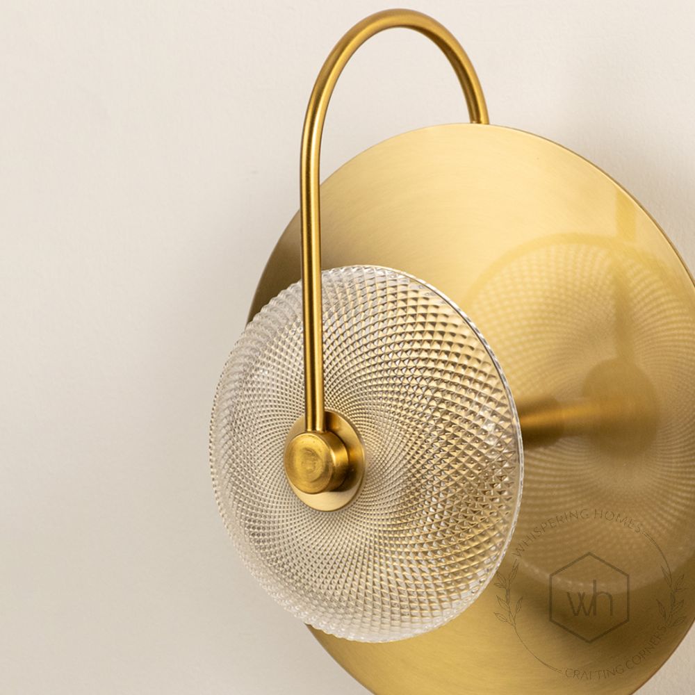 Golden Apple Glass Wall Light Closeup