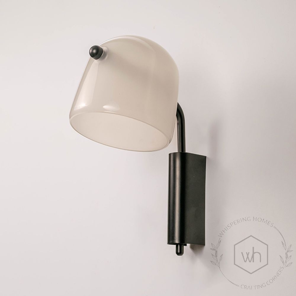 Mona Wall Light - White Light Off White Background