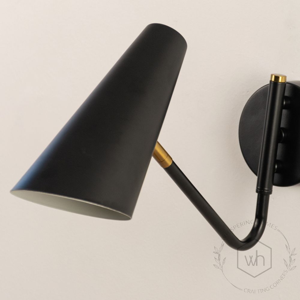 Aeyee Modern Wall Lamp Black Closeup