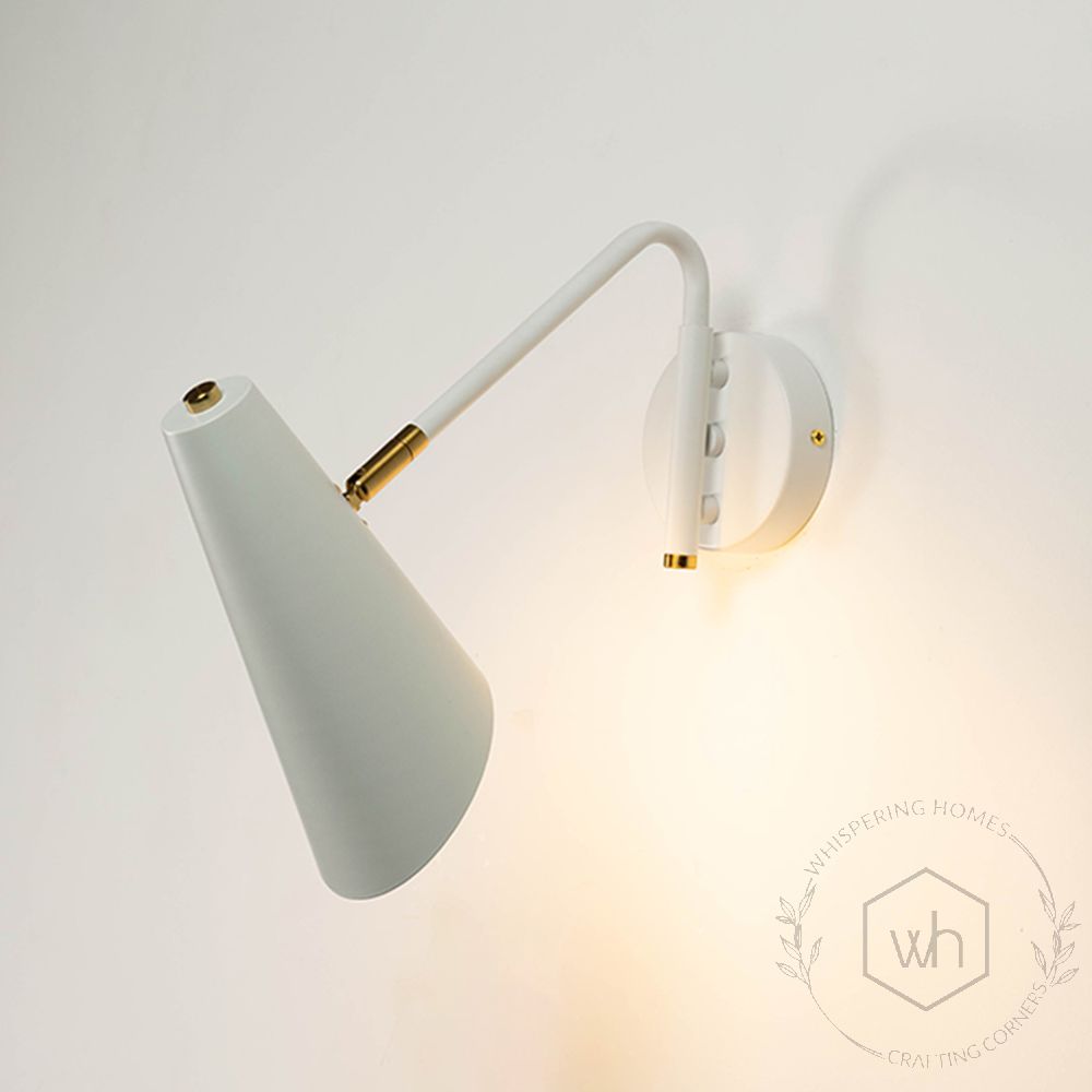 Aeyee Modern Wall Lamp - White Light On White Background