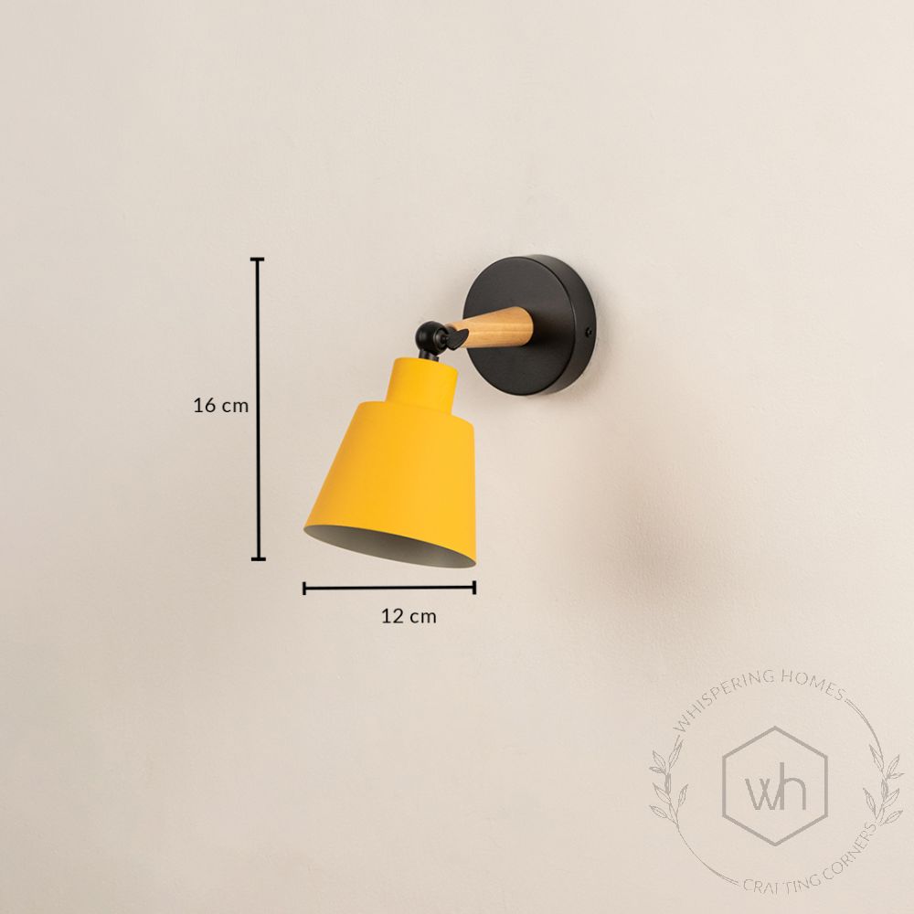 Modern Wall Light Yellow Dimensions