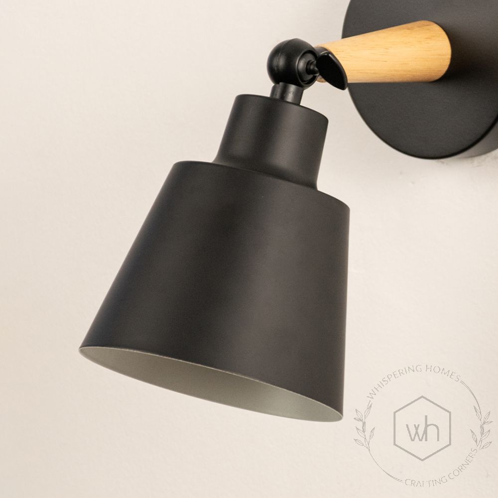 Modern Wall Light Black Closeup