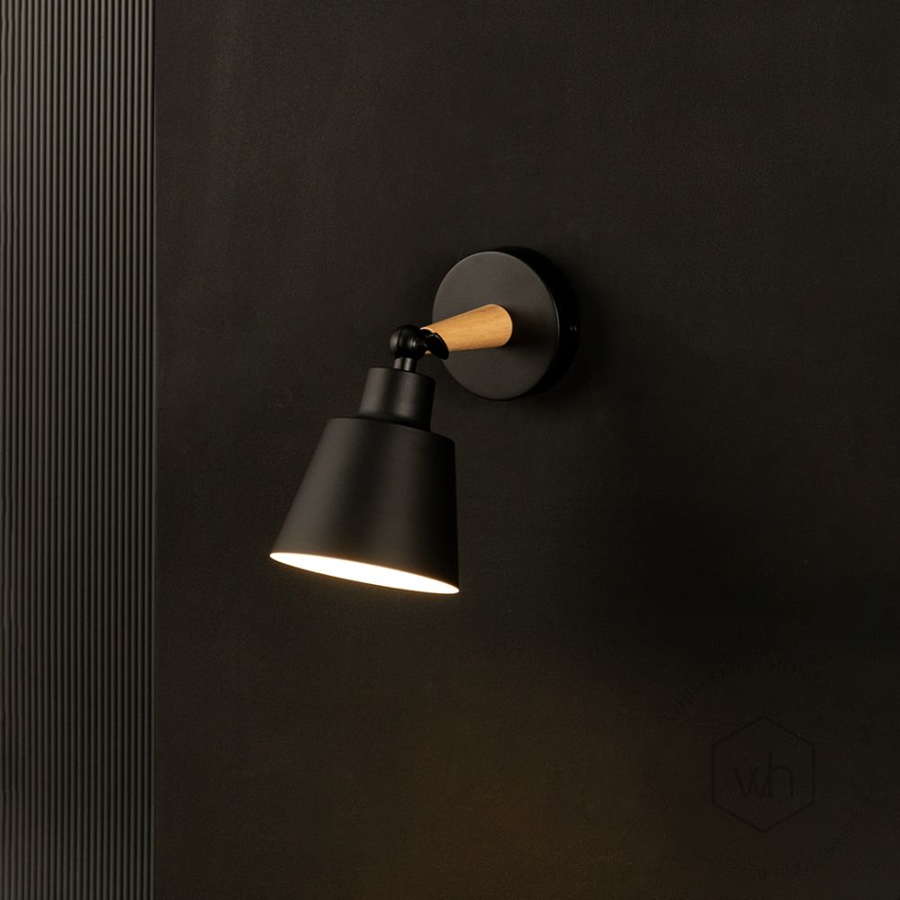 Modern Wall Light Black Light On Black Background