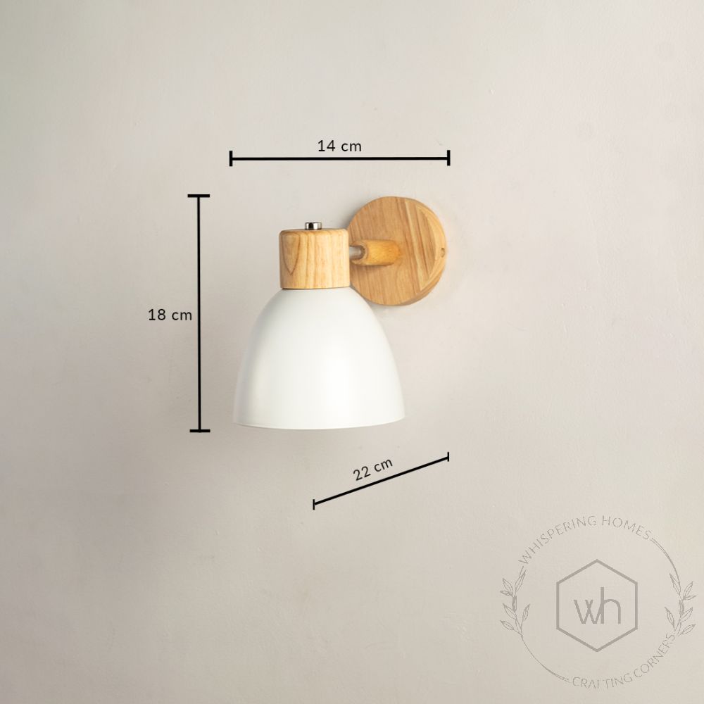 Ksovv Adjustable Wall Sconce White Dimension