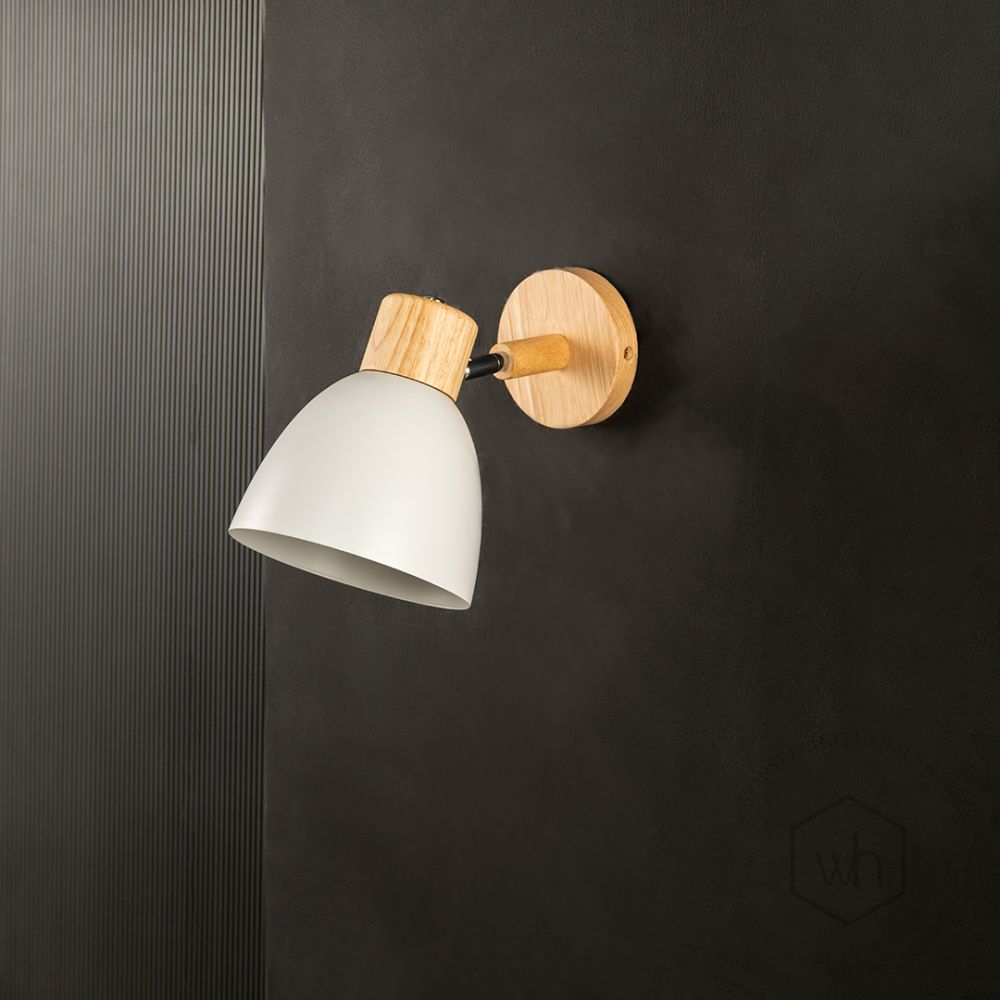 Ksovv Adjustable Wall Sconce White Light Off Black Background