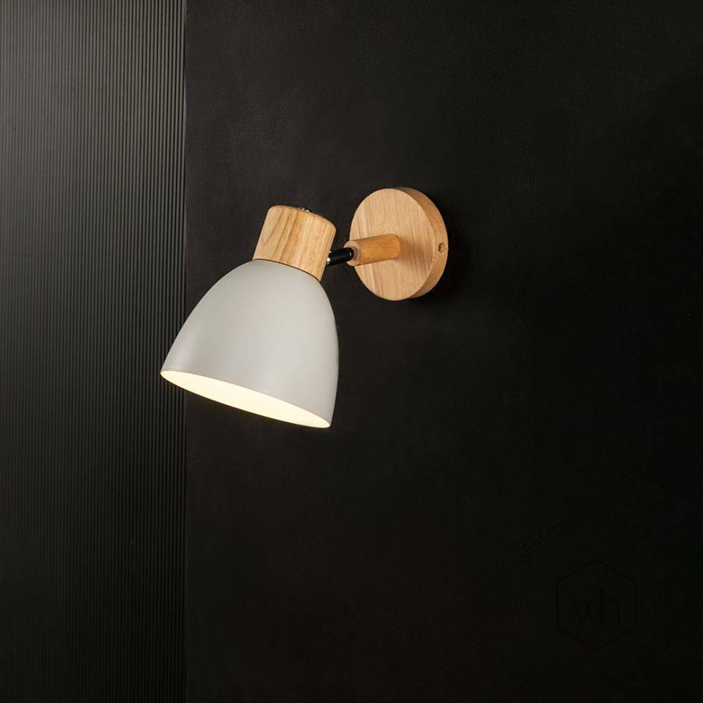 Ksovv Adjustable Wall Sconce White Light On Black Backgrround