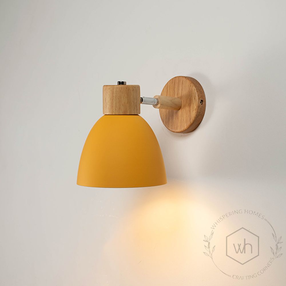 Ksovv Adjustable Wall Sconce- Yellow Light On White Background