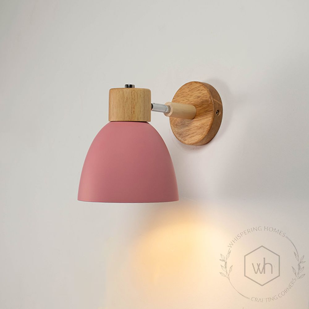 Ksovv Adjustable Wall Sconce- Pink Light On White Background