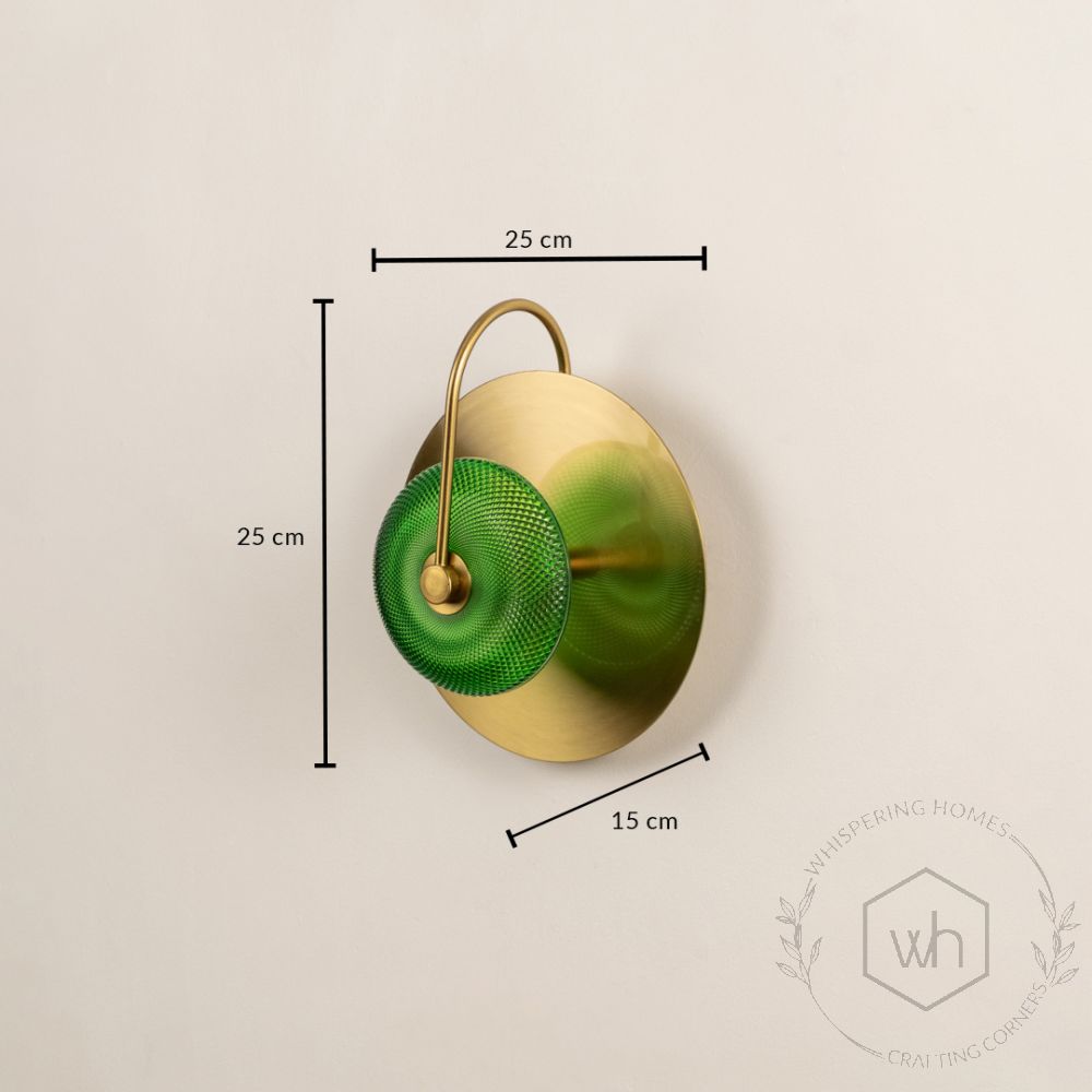 Green Apple Glass Wall Light Light Dimensions