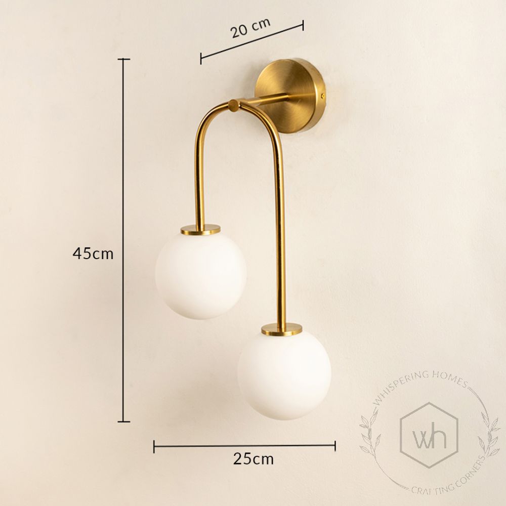 Double Suspension Aball Wall Light Dimension