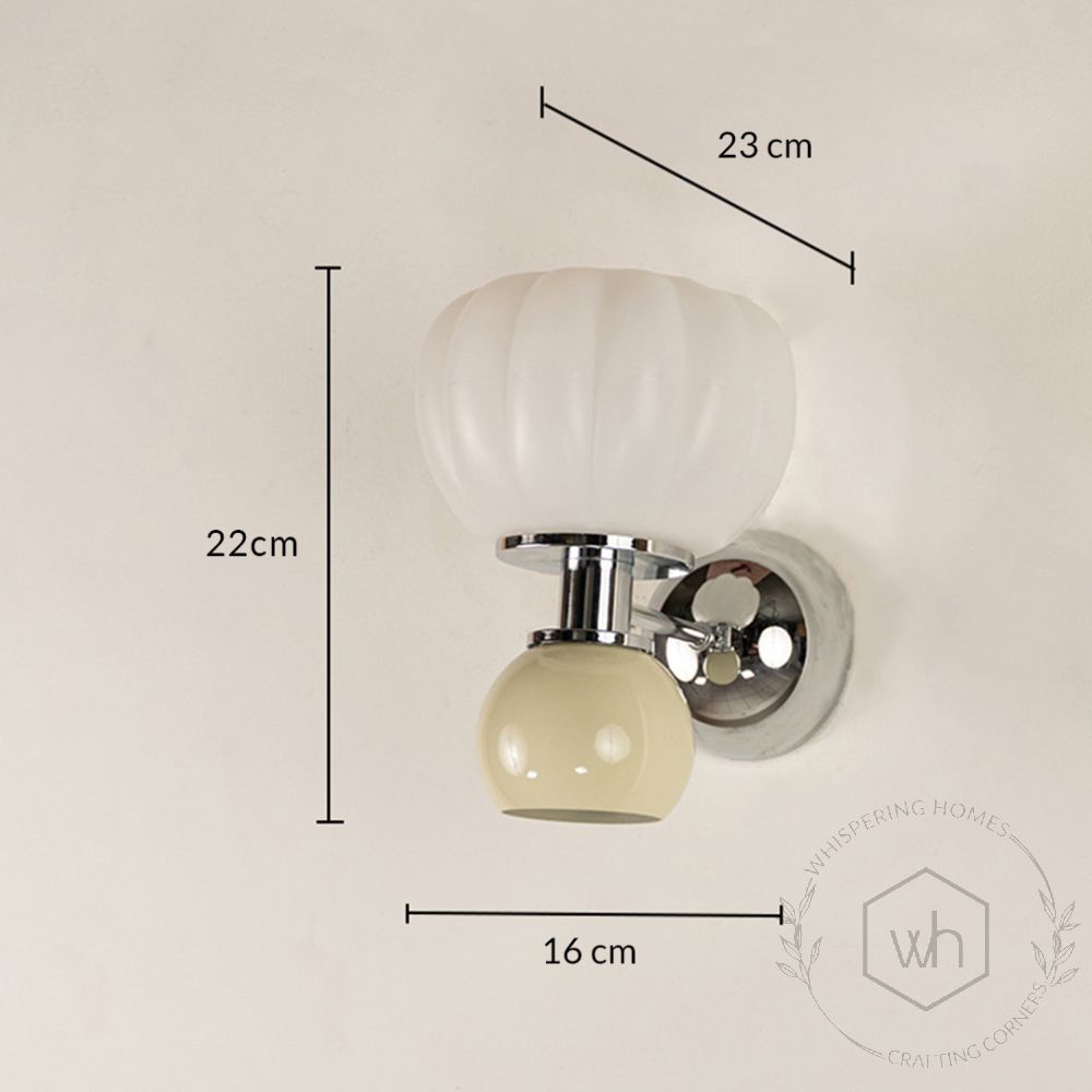 Freya Up-Down Wall Light- Off White Dimension