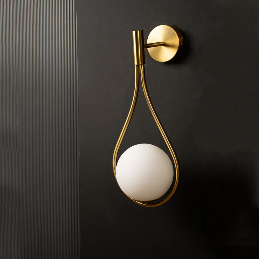 Suspension Aball Wall LightLight Off Black Background