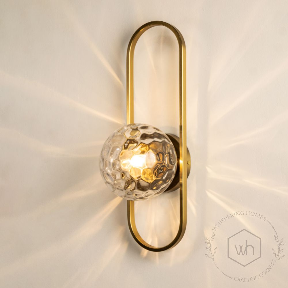 Glass Aisle Wall Lamp Light On White Background