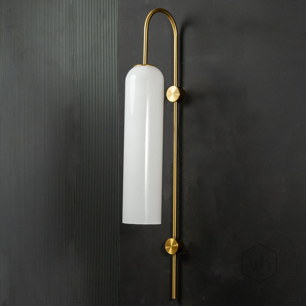 Float Wall Sconce - White Light Off Black Background