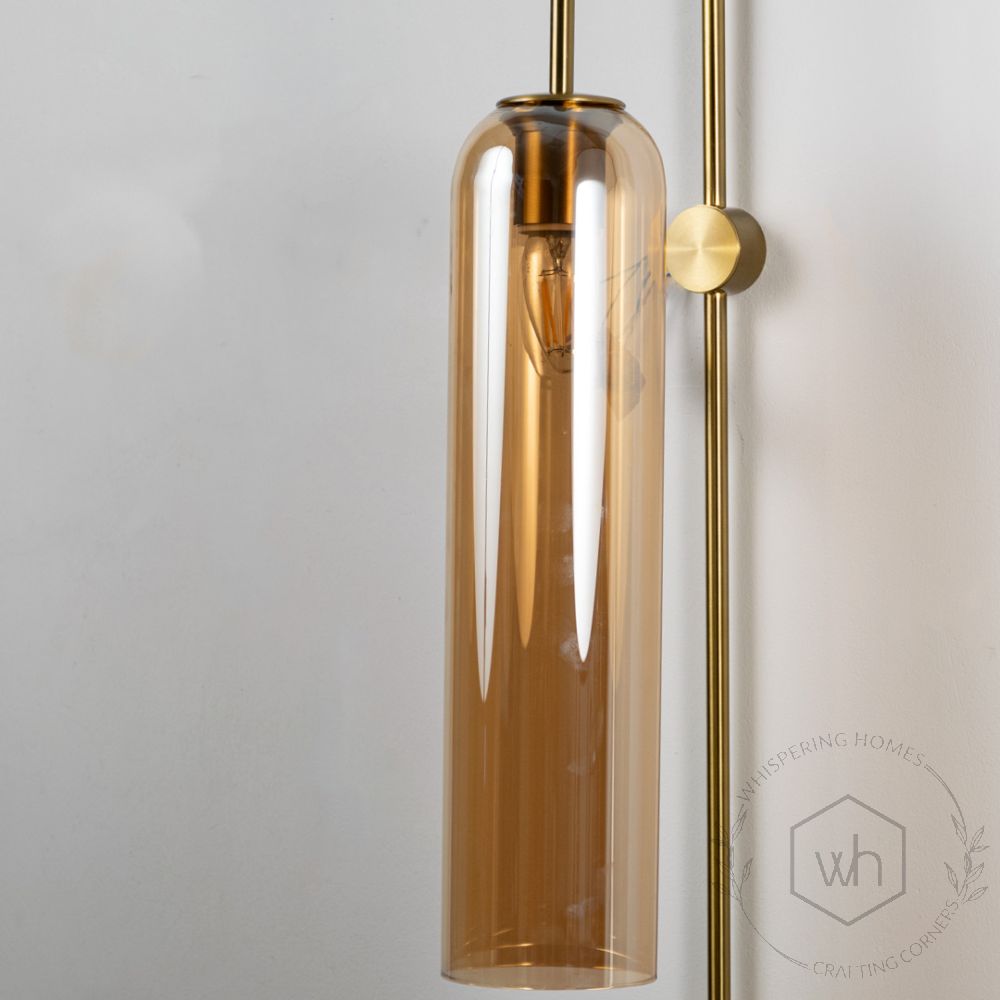 Float Wall Sconce - Amber Closeup