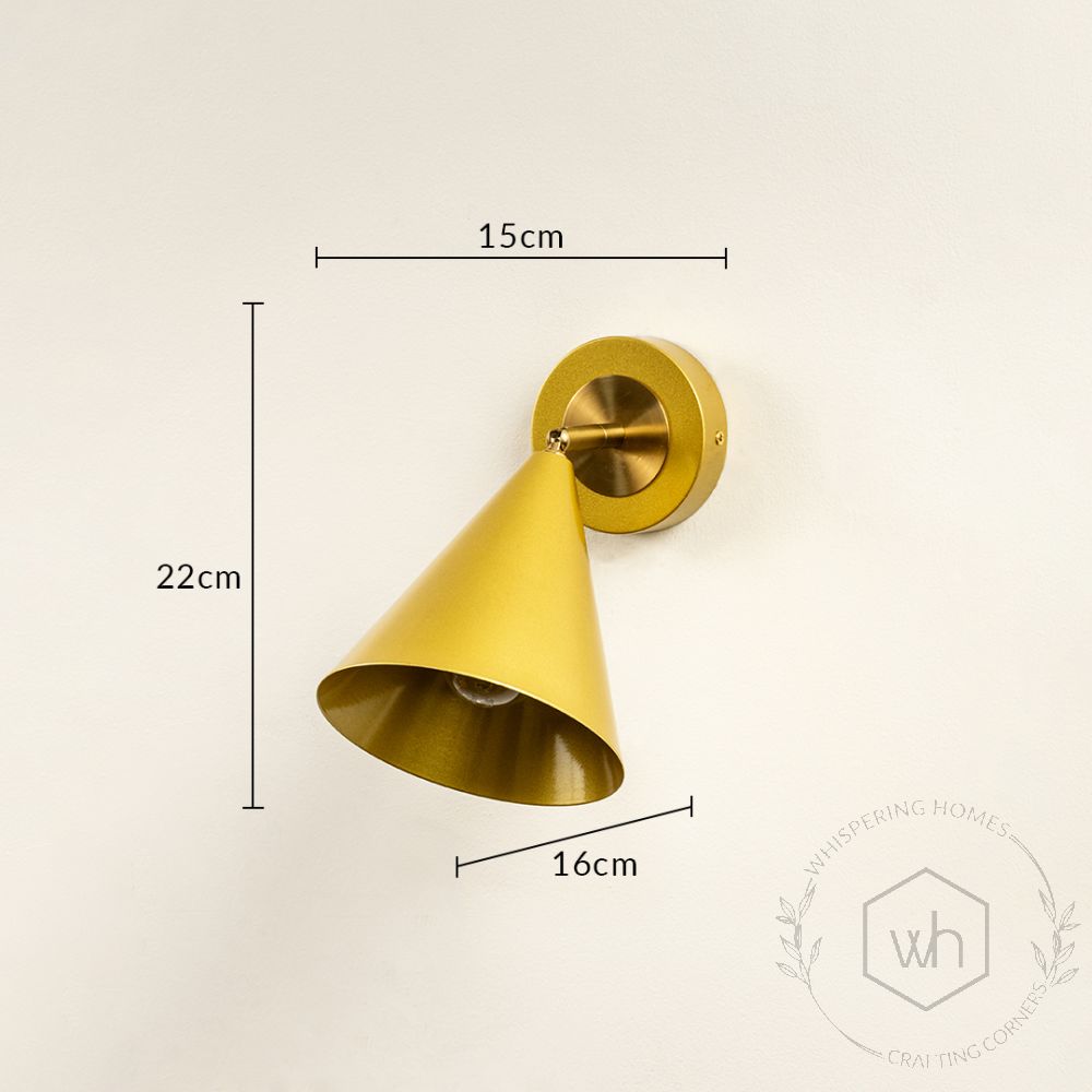 Crick Single Spotlight Gold Dimensions