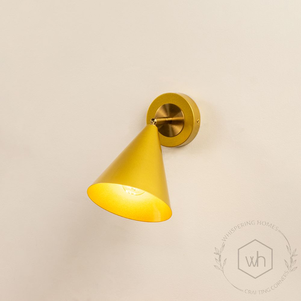 Crick Single Spotlight Gold Light On White Background