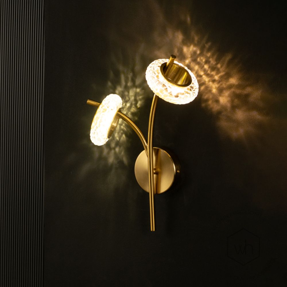 Monaco Donut Wall Sconce Light On Black Background