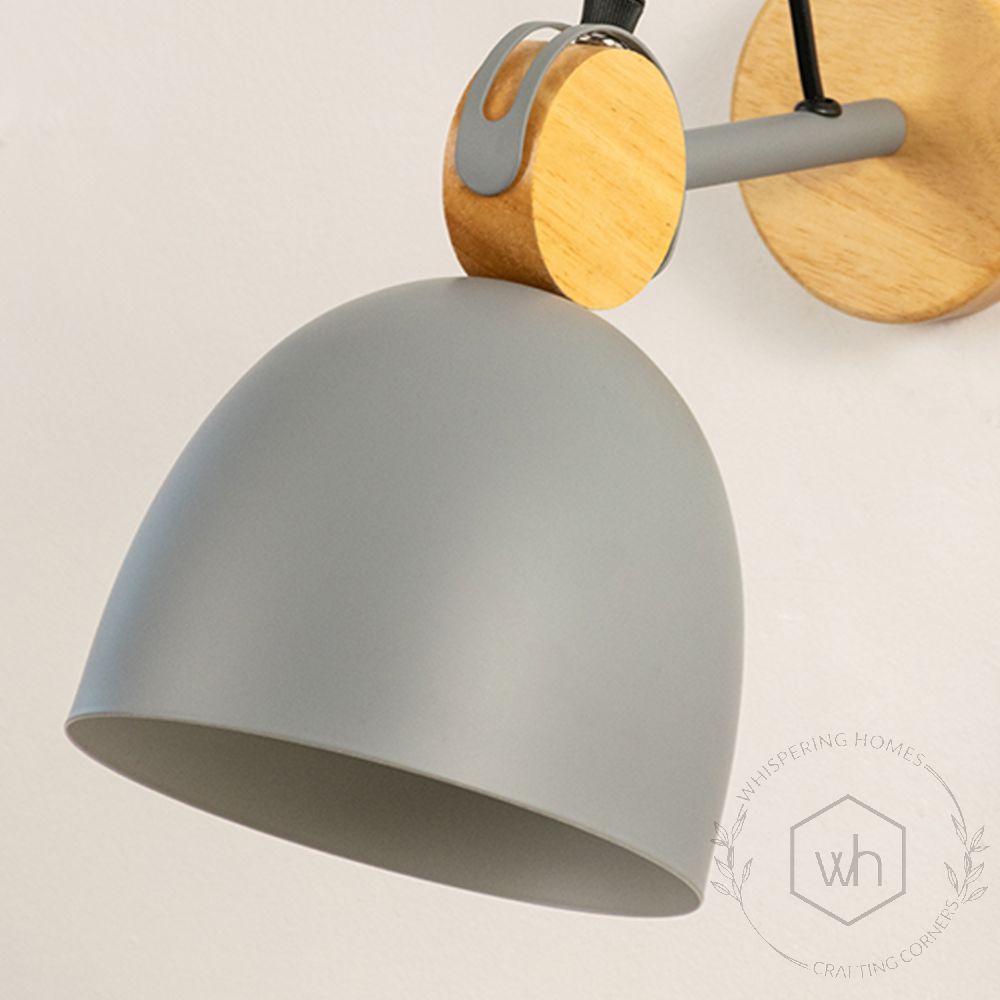 Macaron Loft Adjustable Wall Light Grey Closeup