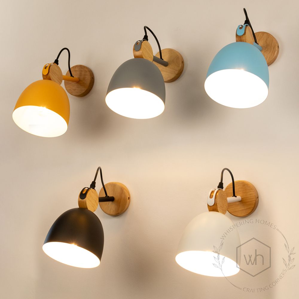 Macaron Loft Adjustable Wall Light Yellow Grouped