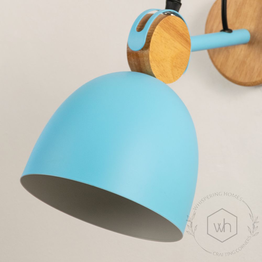 Macaron Loft Adjustable Wall Light Blue Closeup