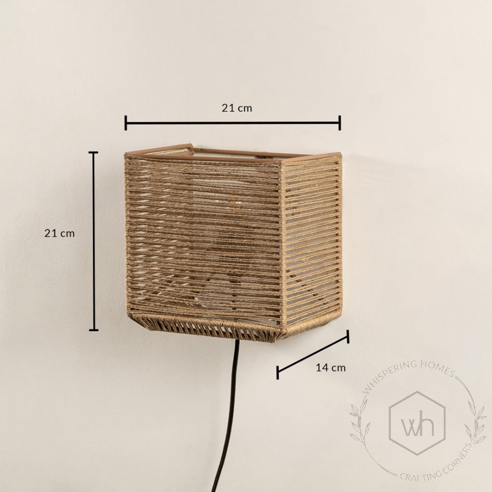 Kirk Jute Wall Light Dimension