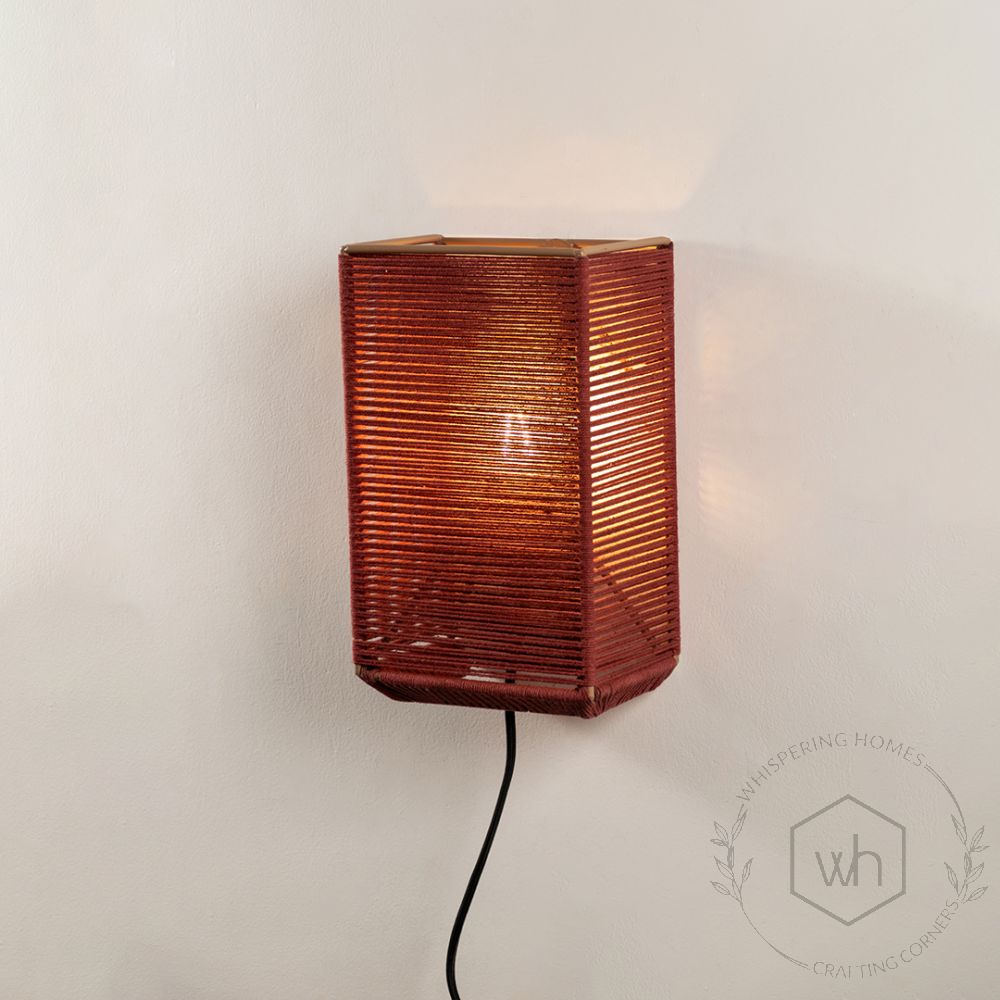 Rosita Handmade Wall Light Light On White Background