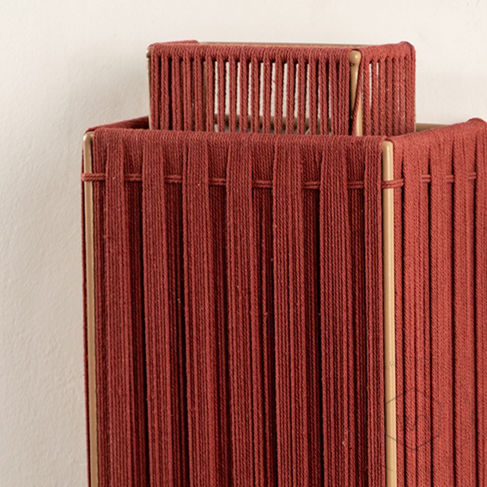 Ren Woven Wall Light Red Closeup