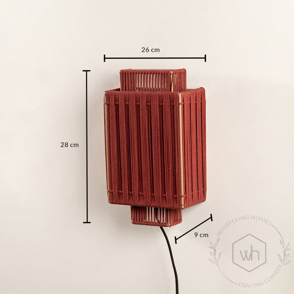 Ren Woven Wall Light Red Dimension