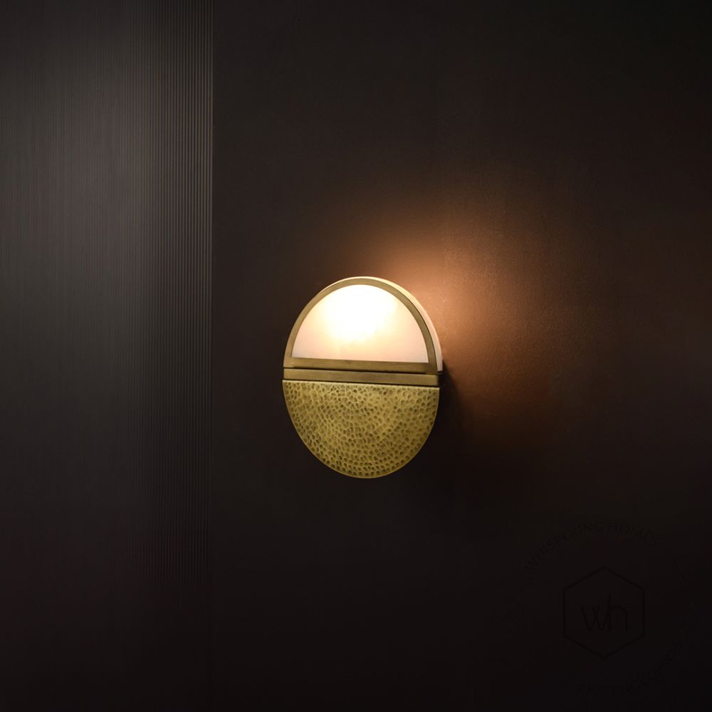 Helios Wall Light Light On Black Background